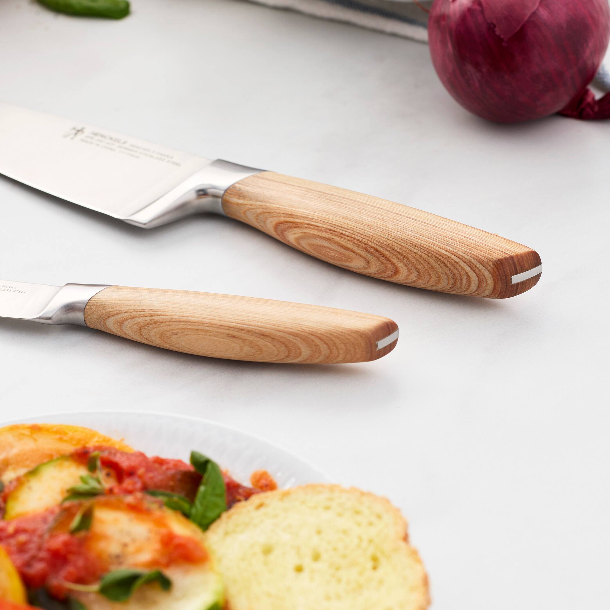 Alt View 5. Henckels - Henckels Pakka 3-pc Starter Knife Set - Wood.