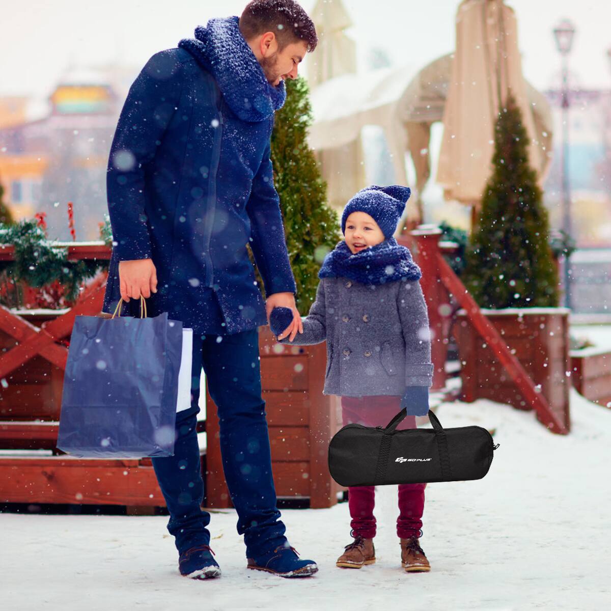 Alt View 18. Costway - Costway Goplus 21'' All Terrain Snow Shoes Lightweight Aluminum - Black, White, Blue.