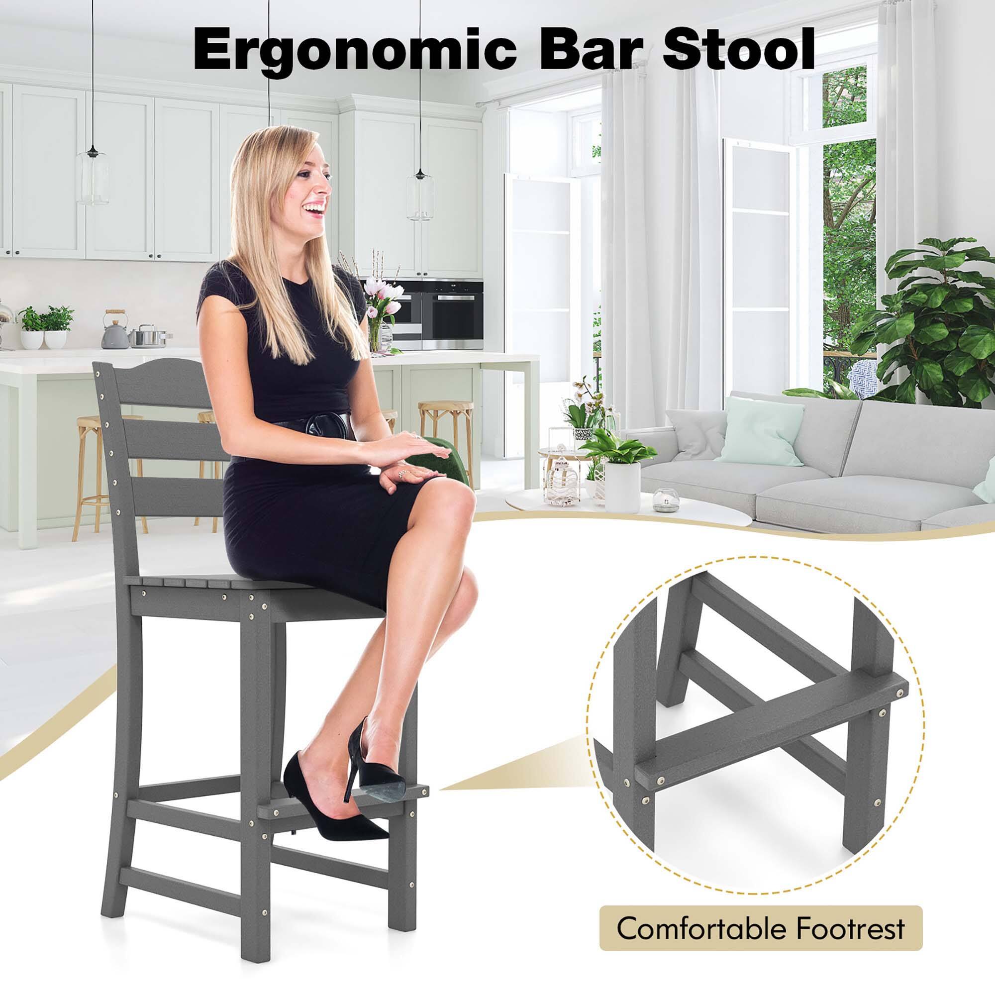 Ergonomic Bar Stool

Comfortable Footrest