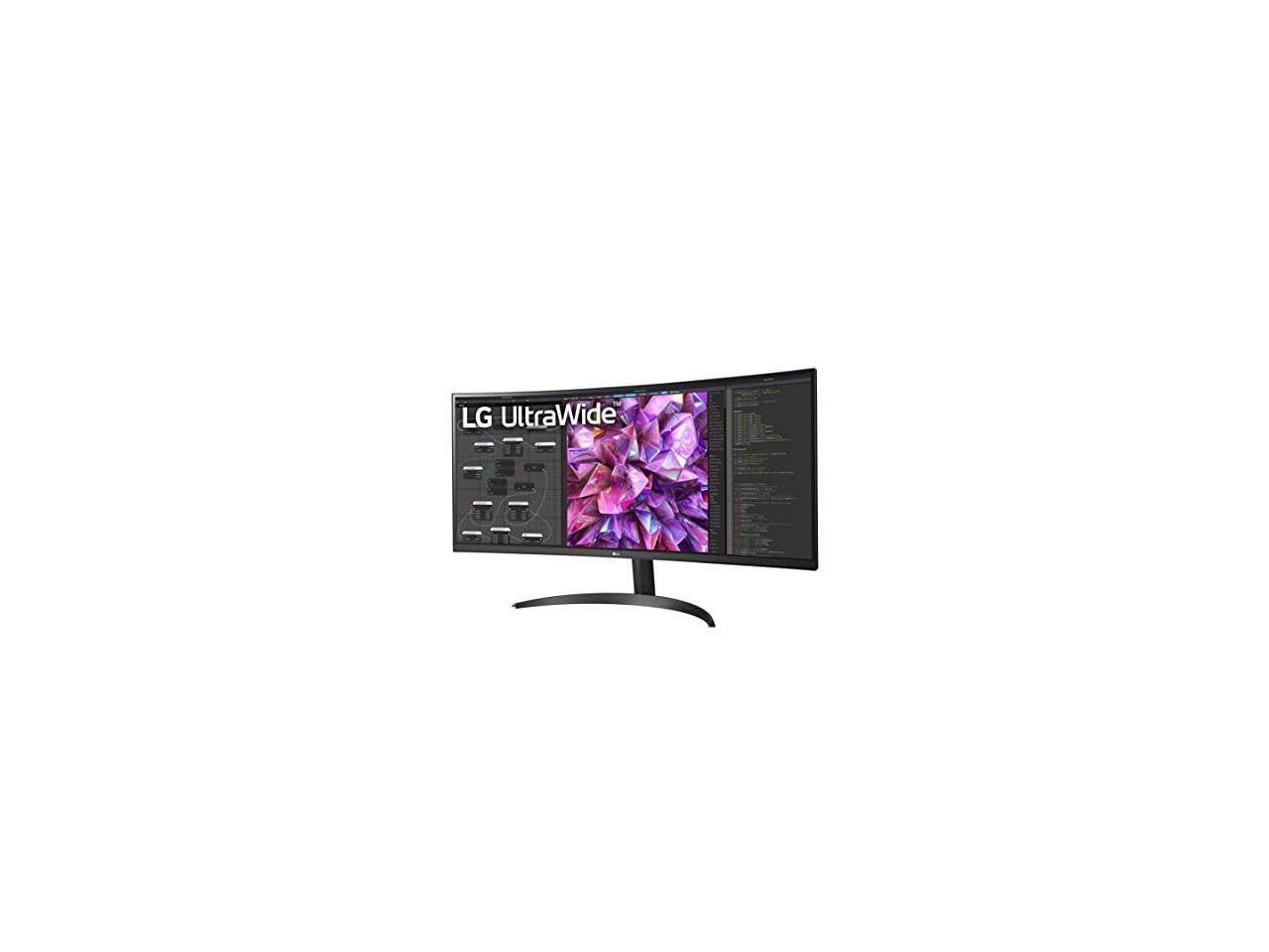 Alt View 6. LG - LG 34BQ60QC-B 34" UW-QHD Curved IPS Monitor - 3440x1440 - HDMI/DisplayPort - Black.