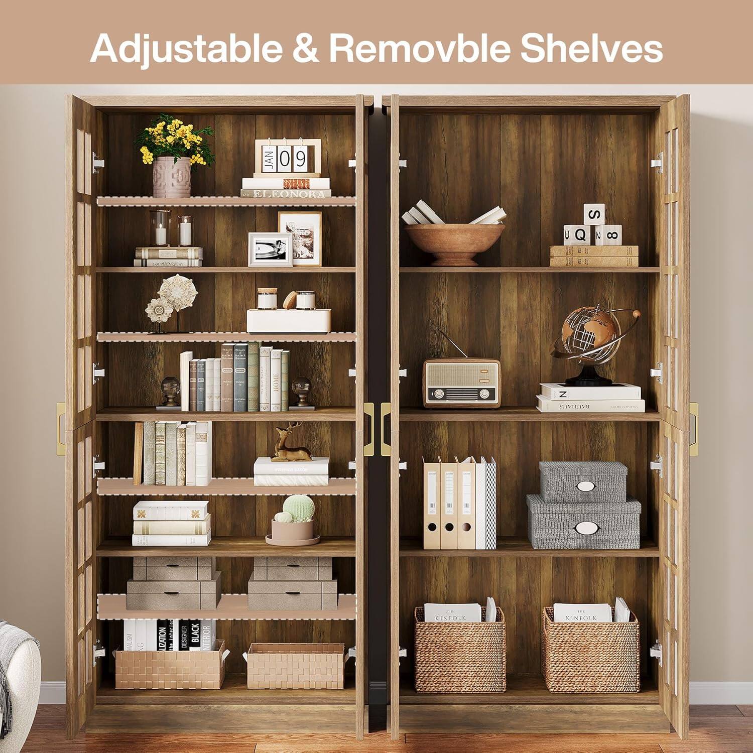 Adjustable & Removable Shelves

JAN 09 ELEONORA

Q S 8 Z

BAUHAUS MALISM

LIZATION DESIGNER BLACK

ERIOR

KINFOLK