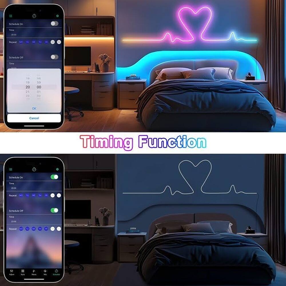 **Timing Function**

**Schedule On**
- Time: 20:00
- Repeat: [MO, TU, WE, TH, FR, SA, SU]

**Schedule Off**
- Time: 21:00
- Repeat: [MO, TU, WE, TH, FR, SA, SU]

**Schedule On**
- Time: 20:00
- Repeat: [MO, TU, WE, TH, FR, SA, SU]

**Schedule Off**
- Time: 23:00
- Repeat: [MO, TU, WE, TH, FR, SA, SU]