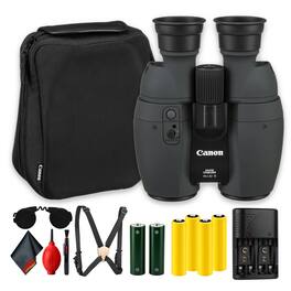 Canon - 10x32 IS Binoculars with Image Stabilization Bundle - Black