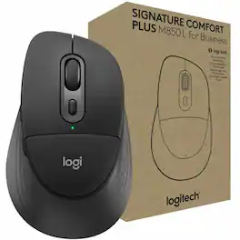 Logitech - Signature Comfort Plus M850 L for Business, Wireless Mouse, Sculpted Design with Palm Cushion, Silent Clicks - Wireless - Unknown