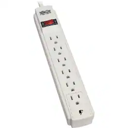 Tripp Lite - by Eaton Power It! 6-Outlet Power Strip 15 ft. (4.57 m) Cord - NEMA 5-15P - 6 x NEMA 5-15R - 15 ft Cord - 15 - White