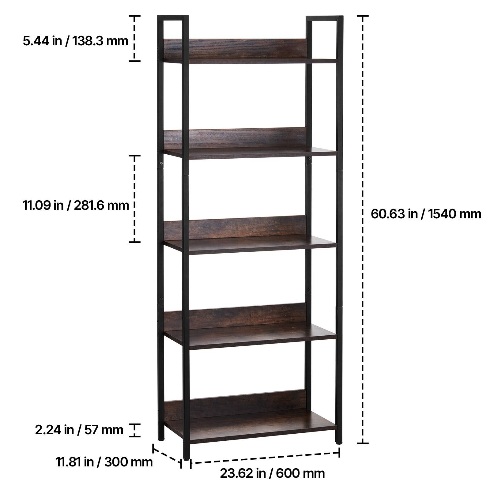 5.44 in / 138.3 mm  
11.09 in / 281.6 mm  
60.63 in / 1540 mm  
2.24 in / 57 mm  
11.81 in / 300 mm  
23.62 in / 600 mm