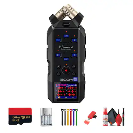 MIC 1 2 H6 Essential Handy Recorder 3 4 MIXXER -. 1 - 32 MOOS 00:06:42 / 05 15:47 N HEC a - 1 - a - d a 64 MS V30 GB XE I A2 : FAVE - LEAR +