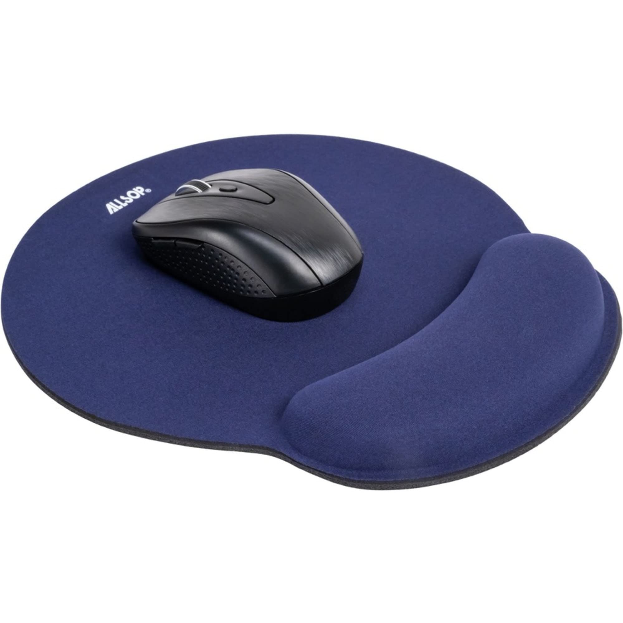 Alt View 4. Allsop - Memory Foam Mouse Pad w/ Wrist Rest - BLUE.