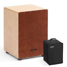 VEVOR - Cajon Box Drum, with Internal Snare Wires, Lightweight Wooden Percussion Box,Portable Birch Wood Drum Musical Instrument - Natural Wood, Brown