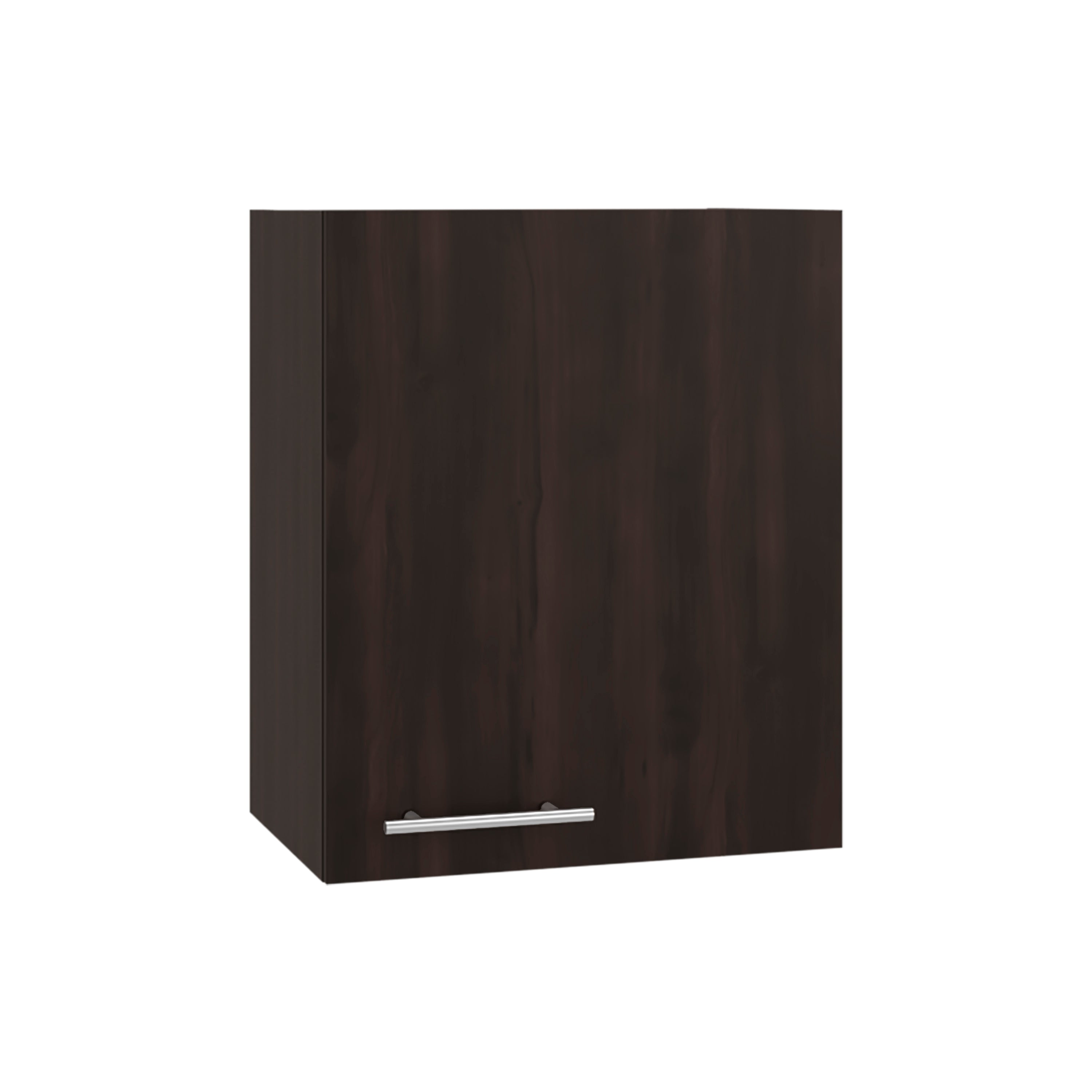 Left. TuHome - Tuhome Manchester Wall Cabinet, 19.7" W x 23.6" H Wall Mounted Storage with 1 Door and 2 Interior Sh - Brown.