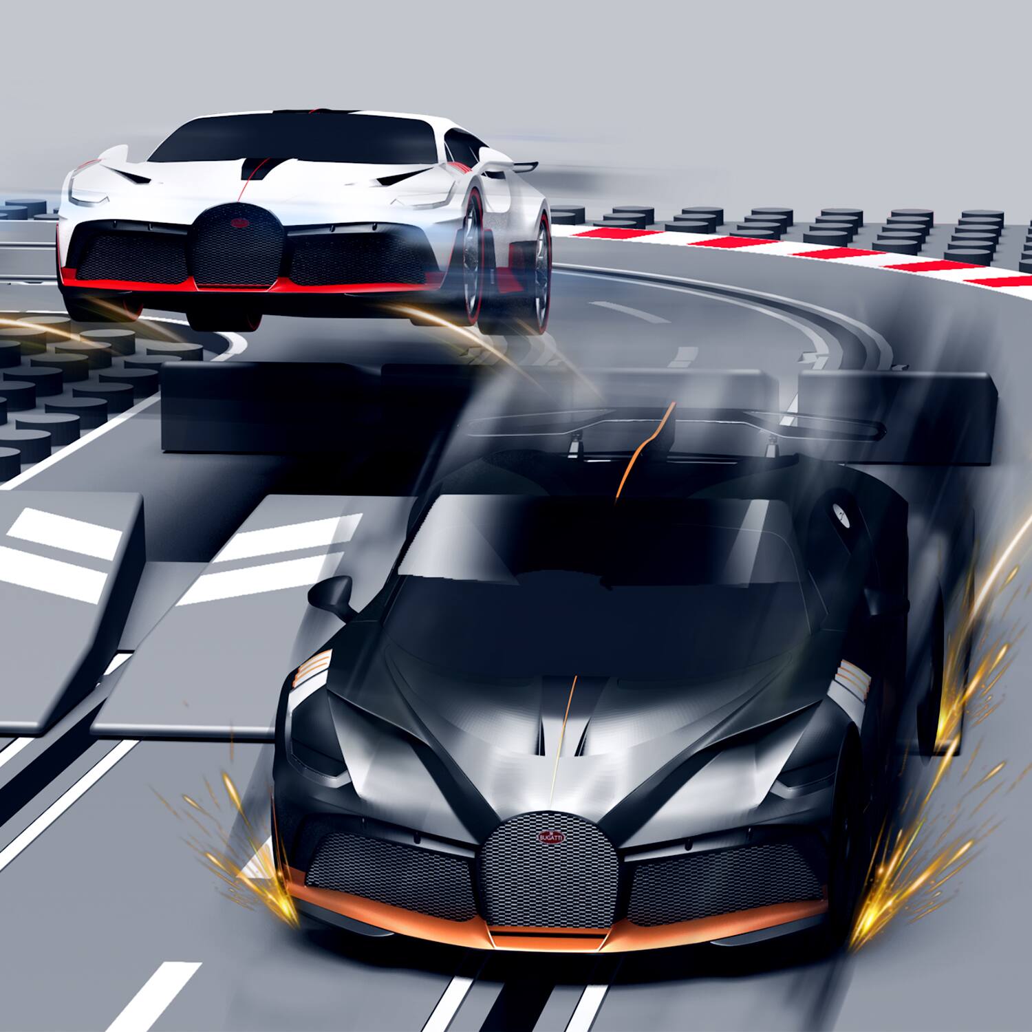 Alt View 4. Jupiter Creations - Turbo City Large Slot Car Track Buggatti.