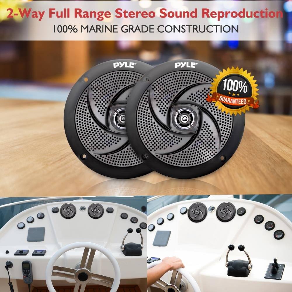 2-Way Full Range Stereo Sound Reproduction  
100% MARINE GRADE CONSTRUCTION  
PYLE  
100% GUARANTEED