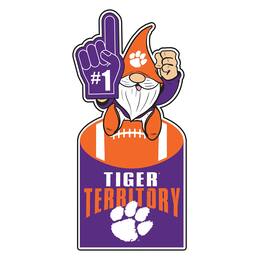 Evergreen Enterprises - Clemson Tigers 30" Metal Gnome 3-in-1 Outdoor Yard Sign - Multicolor