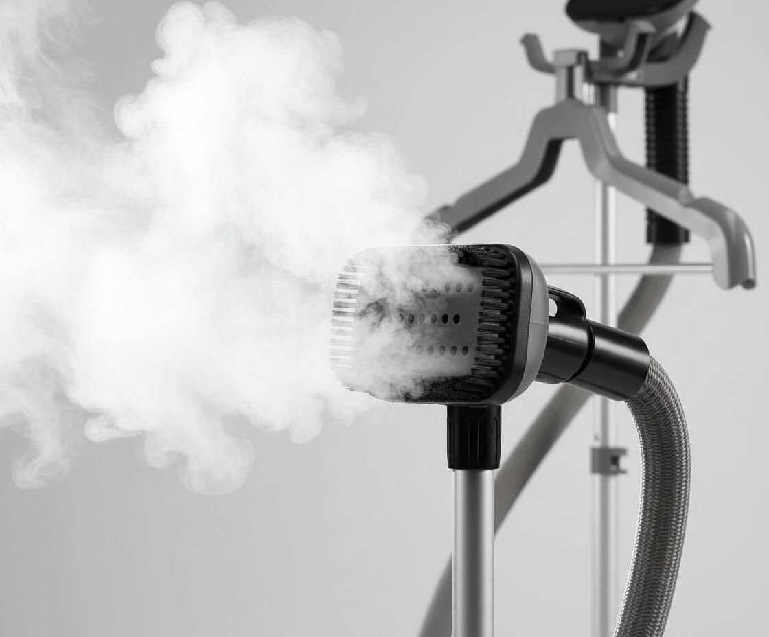 Left. AOITUN - 1500W Garment Steamer Iron for Clothes - Professional Standing Steamer for Daily Home Use - black.