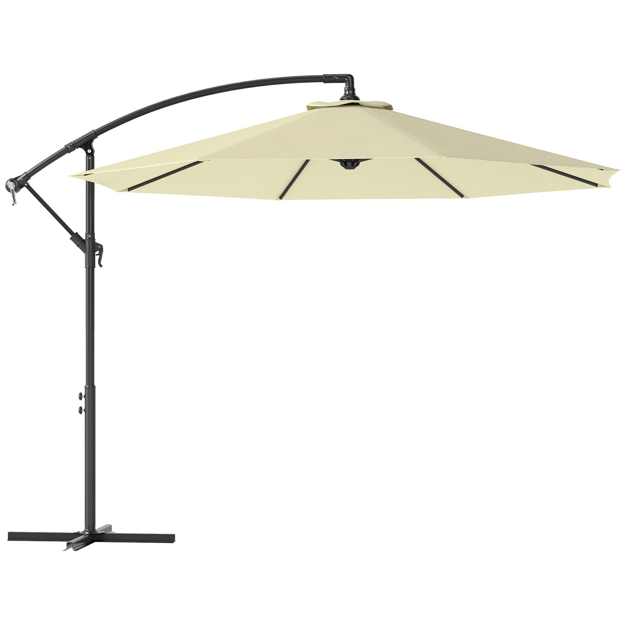 Outsunny - 10' Cantilever Hanging Tilt Offset Patio Umbrella with UV & Water Fighting Material and Cross Base - Beige price history on PriceWatchPro