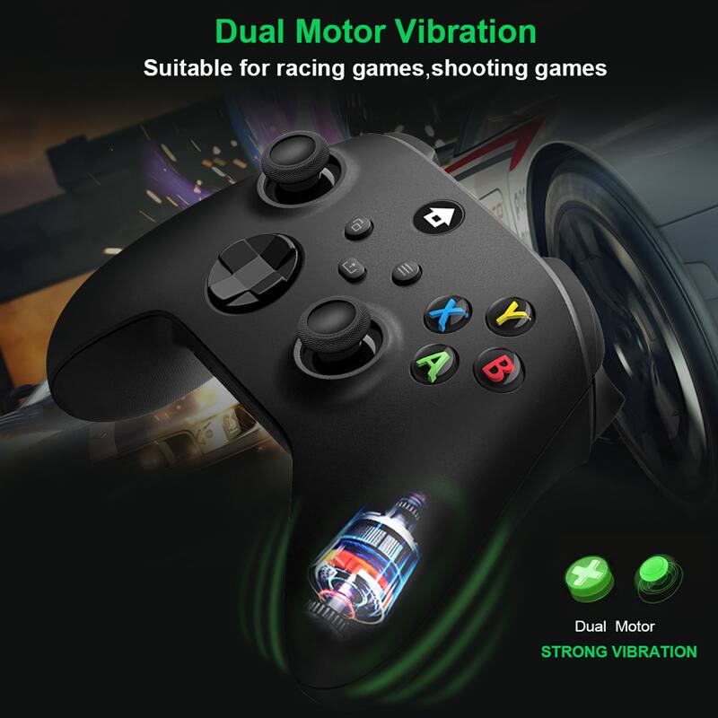 Dual Motor Vibration  
Suitable for racing games, shooting games  

Dual Motor  
STRONG VIBRATION