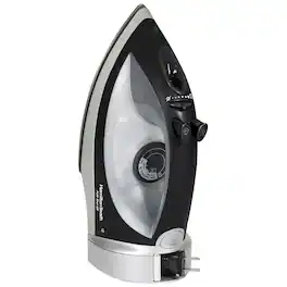 Hamilton Beach - Nonstick Iron with Retractable Cord - Black/Chrome