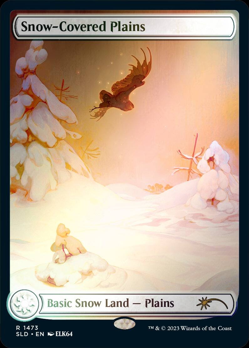 Snow-Covered Plains  
Basic Snow Land — Plains  
R 1473  
SLD • EN • ELK64  
TM & © 2023 Wizards of the Coast