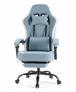 AOITUN - Computer Gaming Chair High Back Ergonomic, Value for Daily Use - Blue