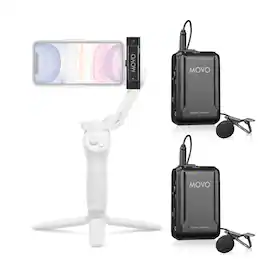 MOVO - EDGE-DI-DUO Dual Wireless Lavalier Microphone System for iPhone & iPad (Lightning)