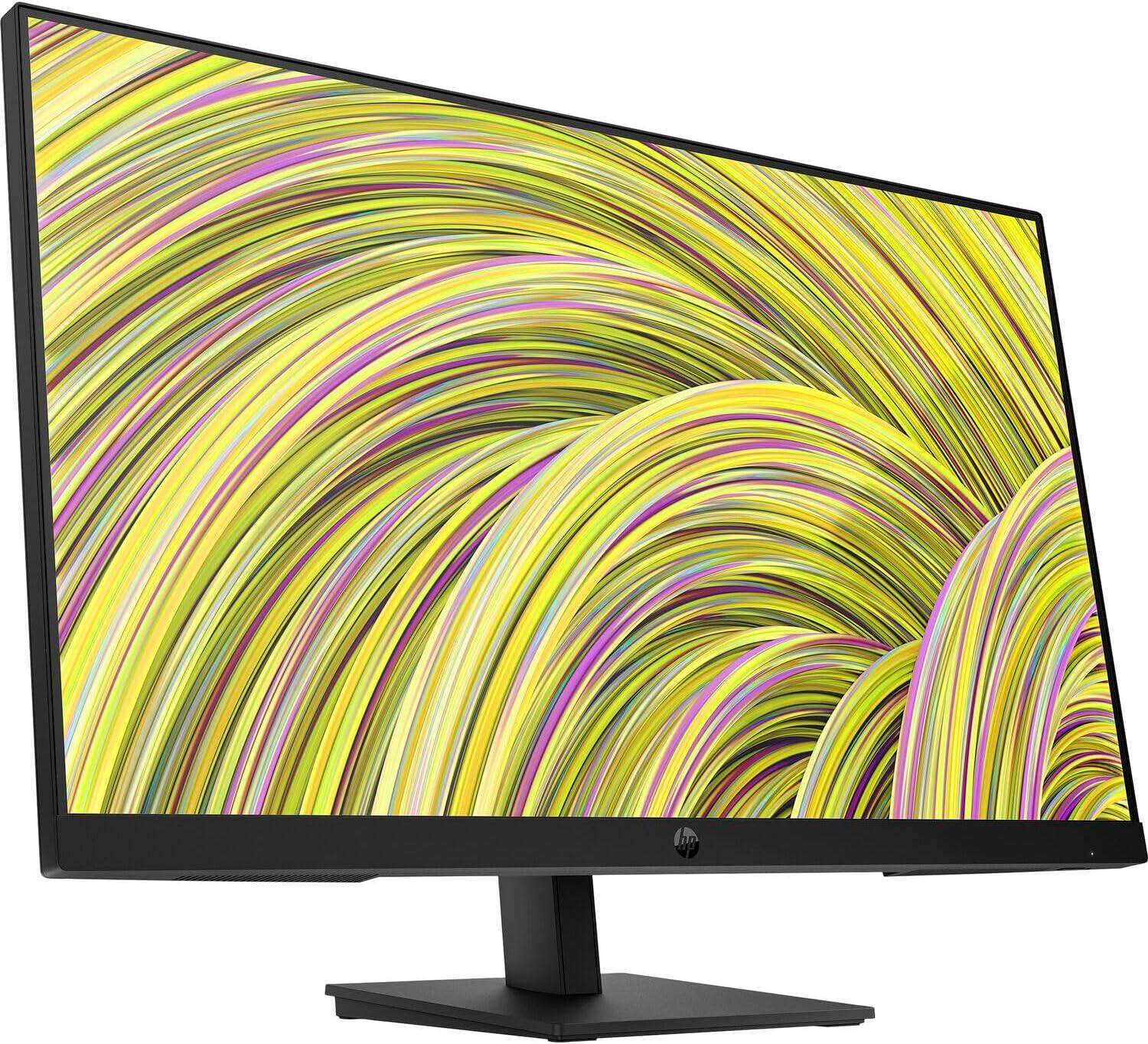 Left. HP - HP P27h G5 27" FHD IPS Monitor, Anti-Glare, HDMI, VESA Mount, Black (64W41AA#ABA) w/DKZ Hub & Ergoflexy Single Mount Arm - Black.