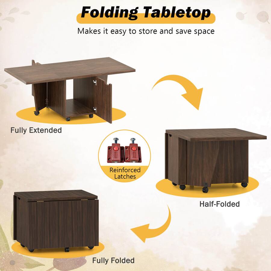 Costway Foldable Coffee Table 48