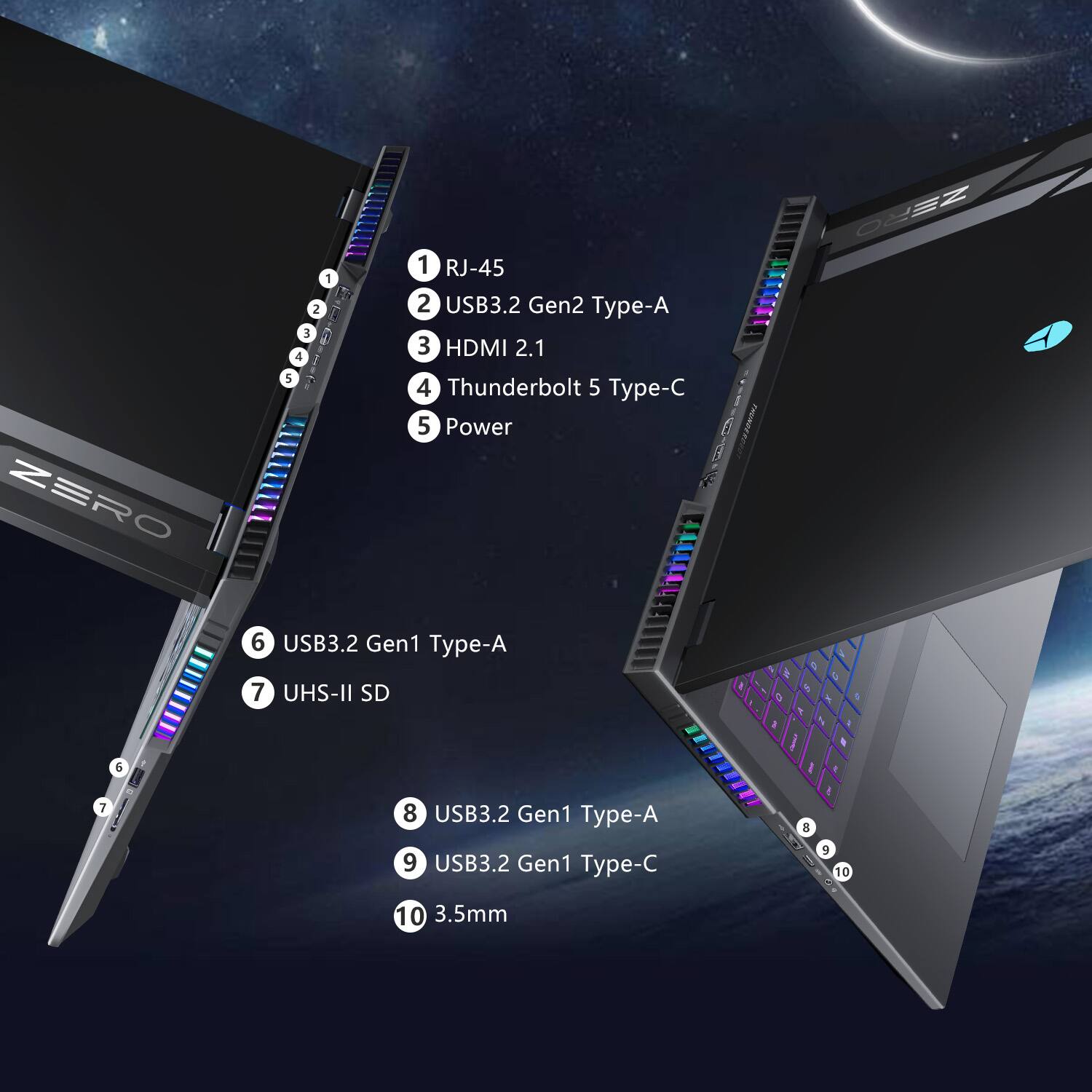 Thunderobot ZERO 18 PRO 18'' 240Hz QHD+ Gaming Laptop Intel Core
