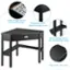 The text on the image reads: "Design Home Ample storage drawer for your daily things 90 degrees corner design for space saving Bottom storage shelves can maximise your space High quality solid wood."