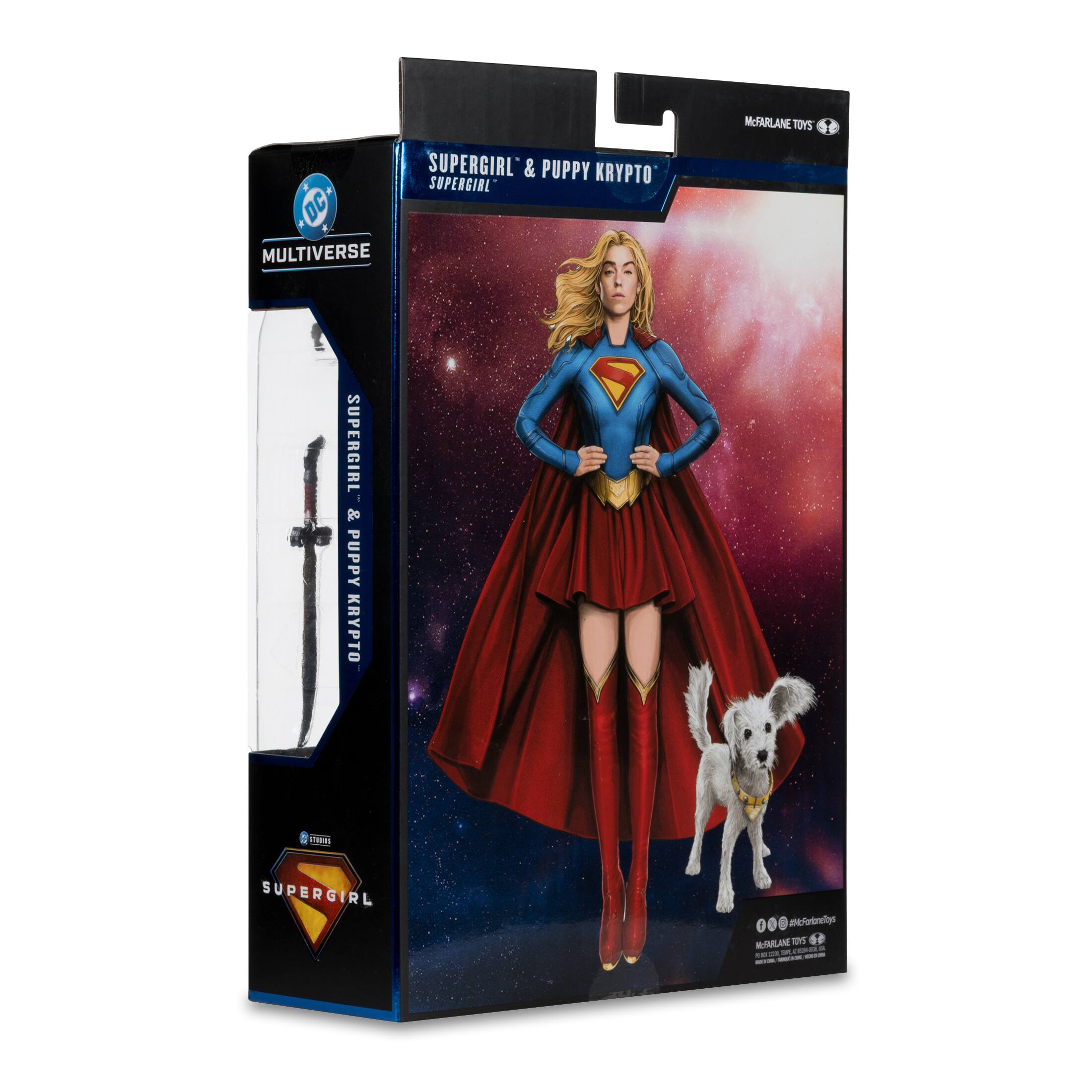 MFARLANE TOYS SUPERGIRL & PUPPY KRYPTO  
SUPERGIRL DC MULTIVERSE SUPERGIRL & PUPPY KRYPTO 7  
SUPERGIRL  
mofetnellos MUTLAN a . CC .