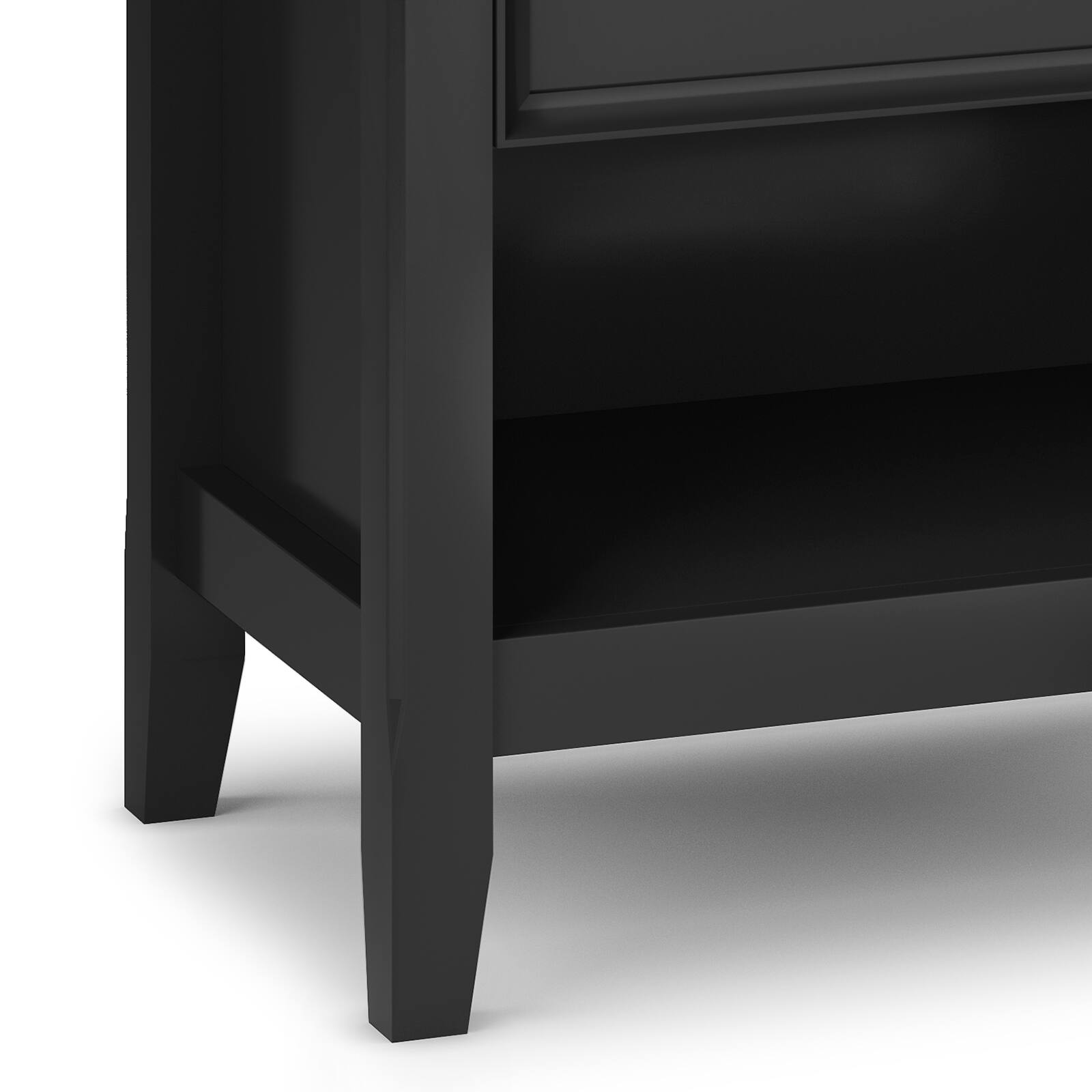 Alt View 3. Simpli Home - Amherst 24 inch Bedside Table (Set of 2) - Black.
