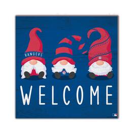 Fan Creations - Texas Rangers 10'' x 10'' Welcome Gnomes Sign - Multicolor