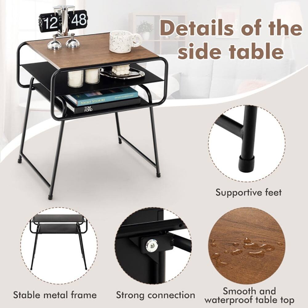 Details of the side table

- Supportive feet
- Stable metal frame
- Strong connection
- Smooth and waterproof table top