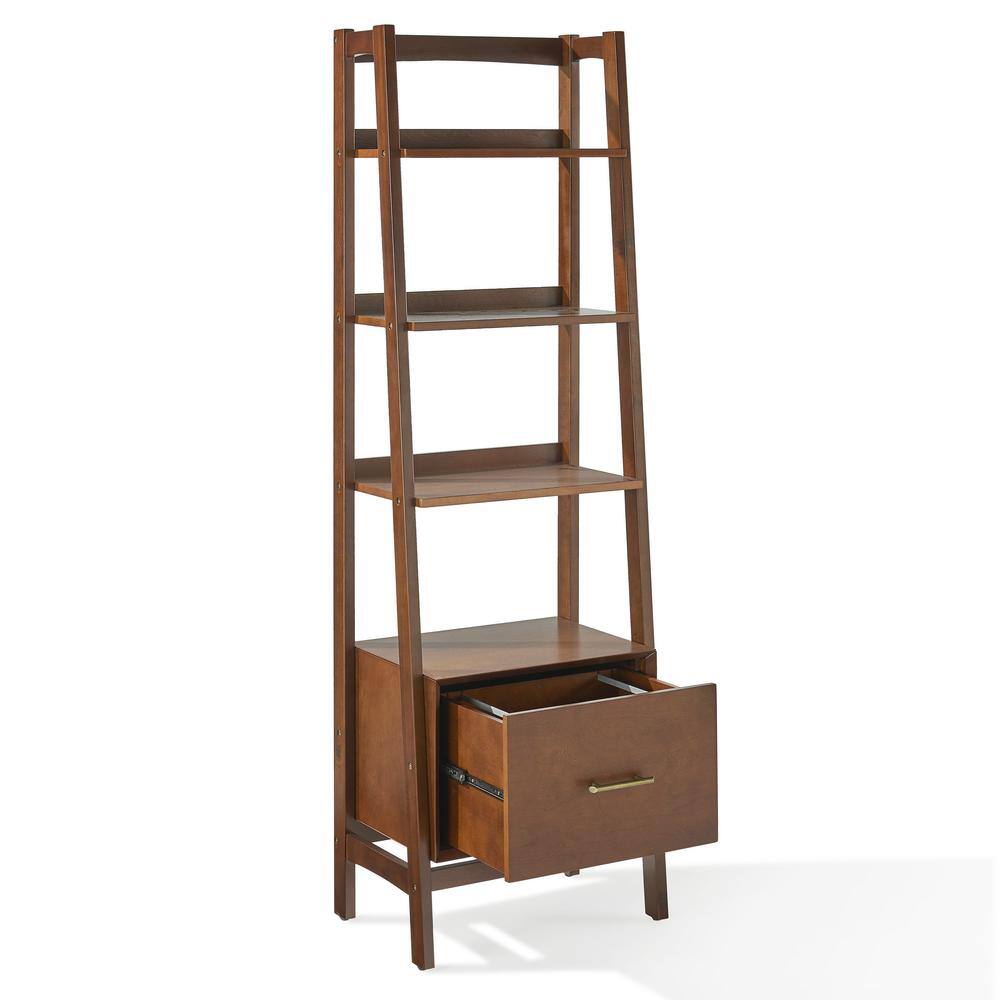 Left. Crosley Furniture - Landon Small Etagere Bookcase - Mahogany.
