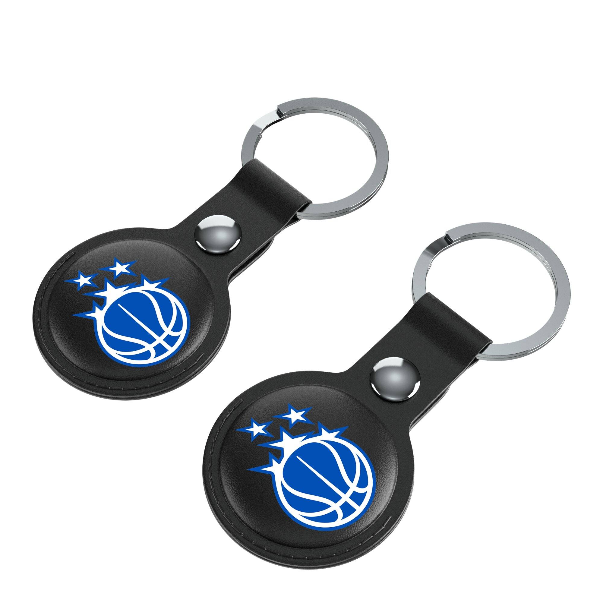 Alt View 1. Keyscaper - Black Orlando Magic Two-Pack AirTag Holders - Black.
