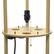 Alt View 19. Simple Designs - Round Etagere Storage Floor Lamp with 2 USB, 1 Outlet - Tan.