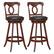 Front. Costway - Set of 2 Wooden Bar Stools 30" Swivel Bar Height Chairs with Footrest for Kitchen Pub - Espresso + Black.