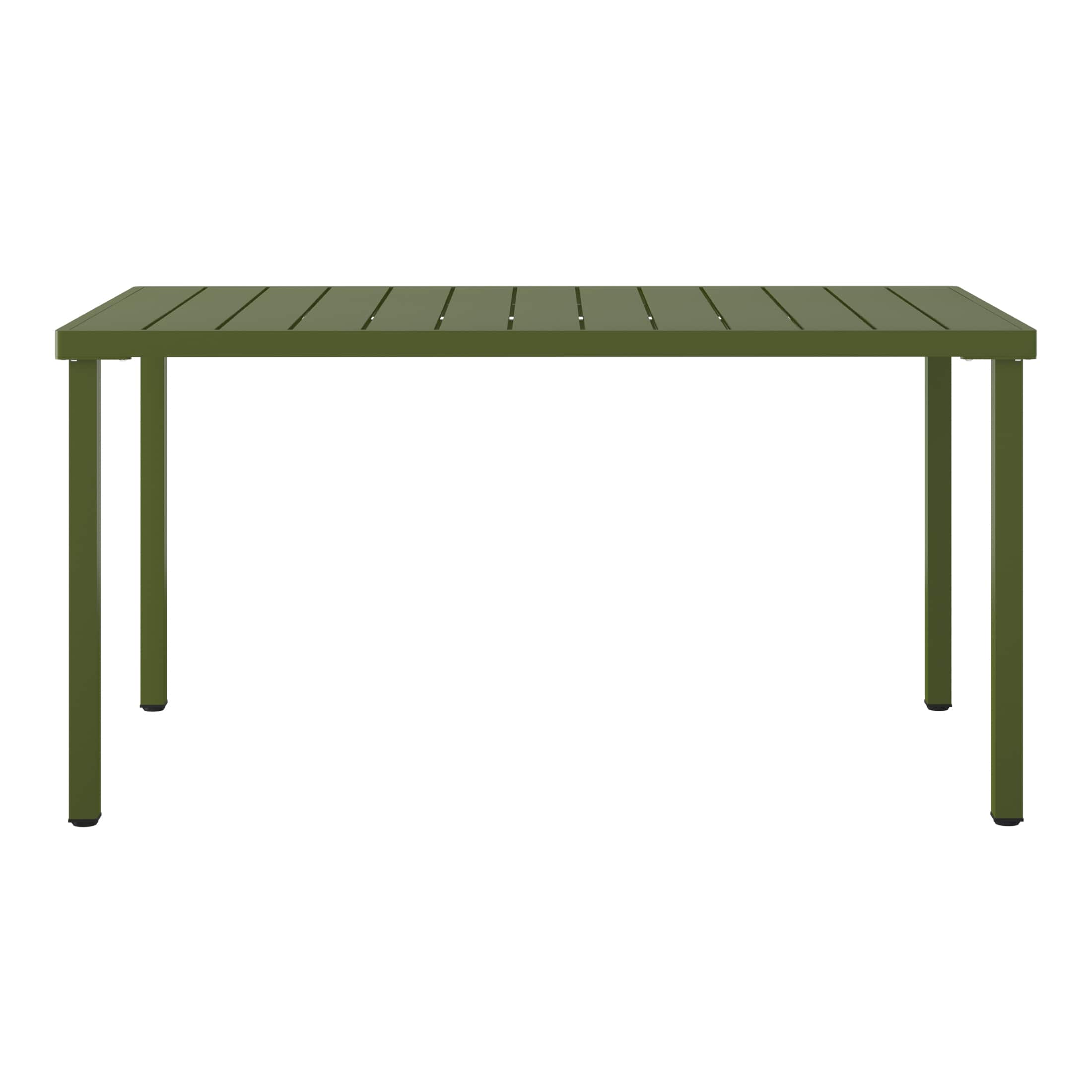 "WestinTrends - Playa 59"" Iron Metal Outdoor Rectangular Patio Dining Table For 6 - Olive Green" price history on PriceWatchPro