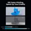 The image features a blue boat model, which is a 3D printed object. The model is displayed in two different sizes, one larger and one smaller, to showcase the capabilities of the 10X faster printing technology. The text on the image emphasizes the speed of the printing process, stating that it can print objects 10 times faster than traditional methods. The image also shows the time it takes to print the boat model, with the larger model taking 30 minutes and the smaller model taking 1 hour and 30 minutes. This demonstrates the efficiency and speed of the 10X faster printing technology.