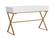 Alt View Zoom 11. Linon Home Décor - Edmore Two-Drawer Campaign Desk - White & Gold.