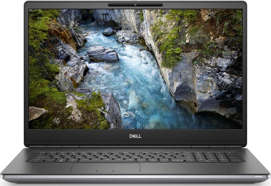 Front. Dell - Precision 7760 17.3" Refurbished Laptop - Intel 11th Gen Core i7 with 64GB Memory - NVIDIA RTX A3000 6GB - 1TB SSD - Dark Gray.