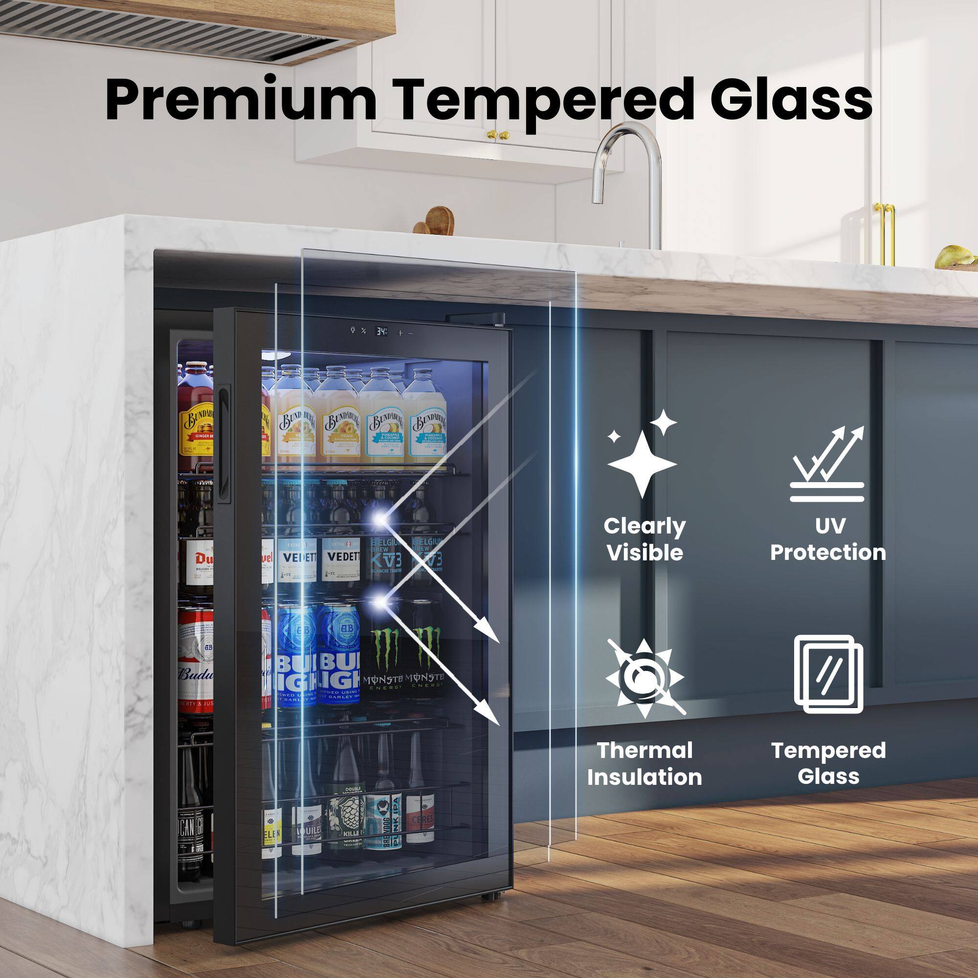 Premium Tempered Glass

- Clearly Visible
- UV Protection
- Thermal Insulation
- Tempered Glass
