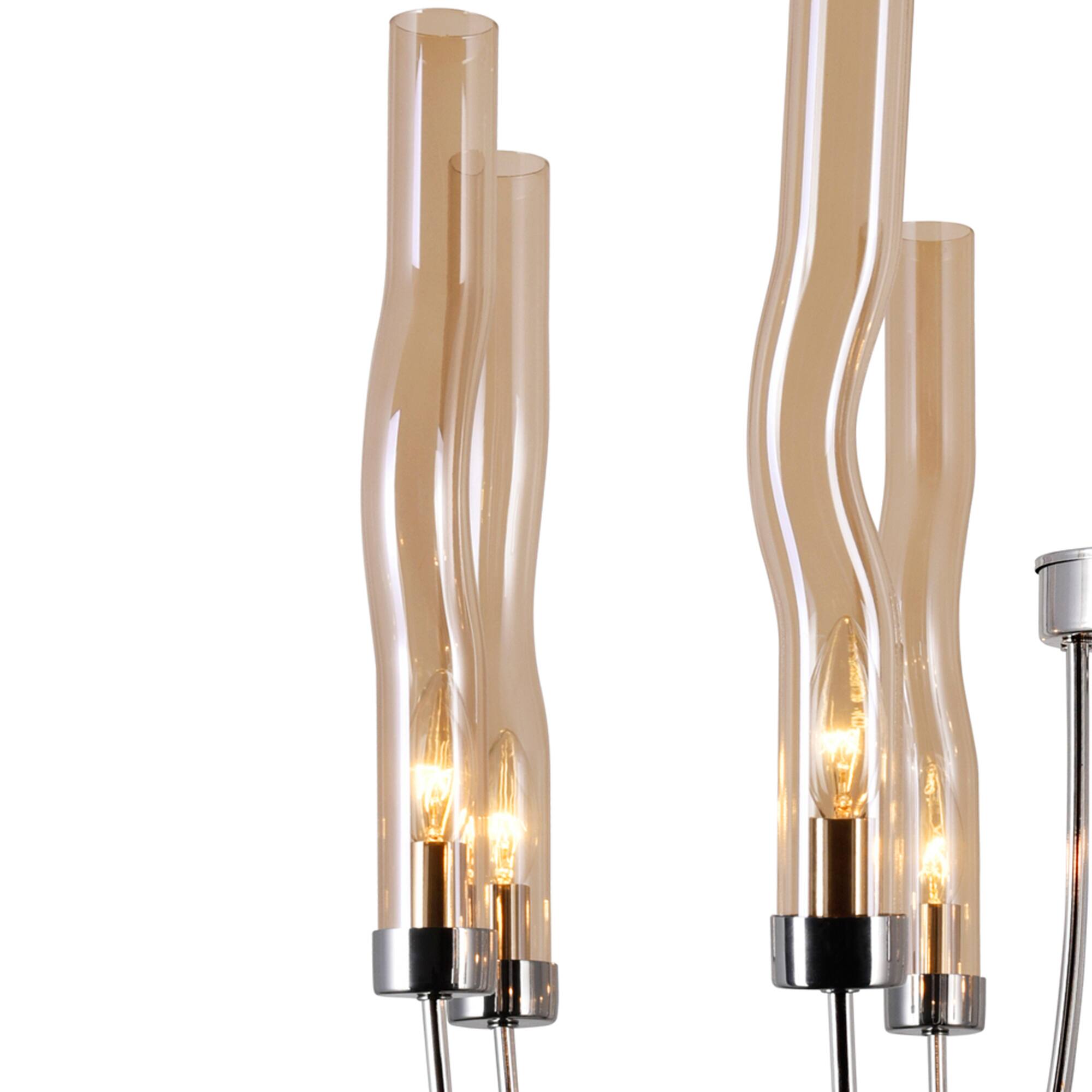 Alt View 2. CWI Lighting - Meduse 8 Light Chandelier With Polished Nickel Finish - Polished Nickel.