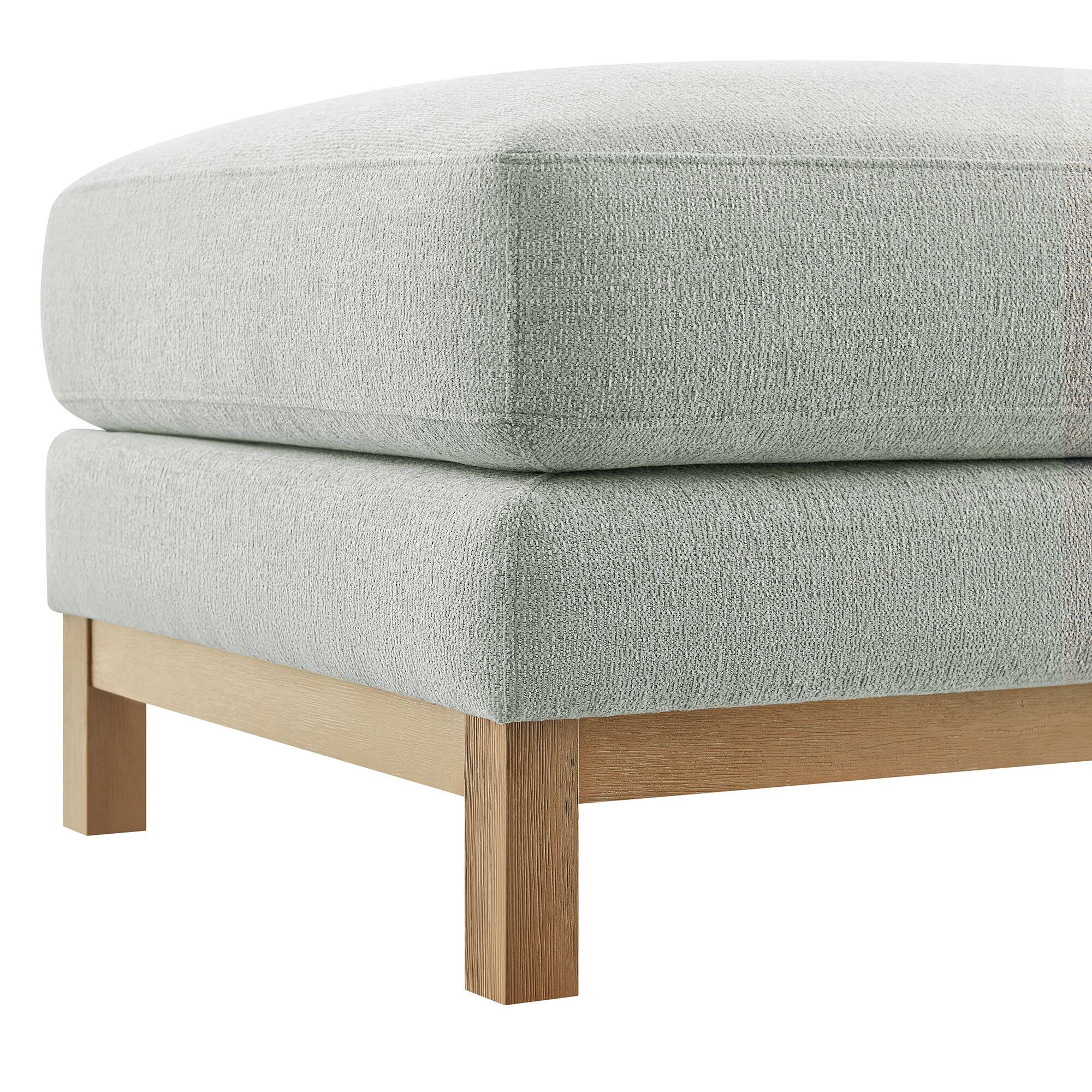 Alt View 6. Modway - Roscoe Upholstered Ottoman - Mist.