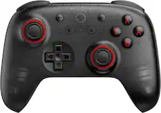 Front. 8BitDo - Ultimate 2C Bluetooth Wireless Gaming Controller for Nintendo Switch, Nintendo Switch 2 - Transparent Black.
