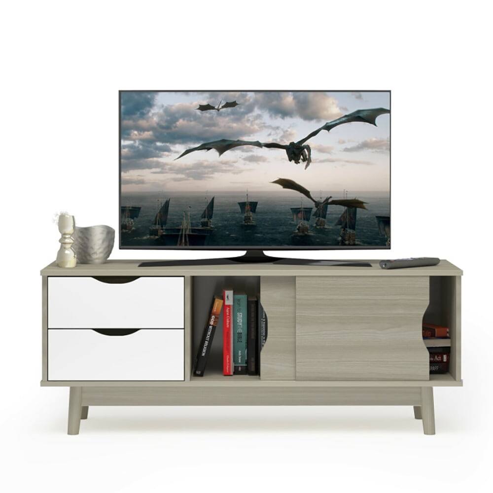 Angle. Kadyn - Entertainment Centers,TV Stands,TV Stand for TV up to 60 Inch Media Console Table Storage with Doors-Gray - Gray.