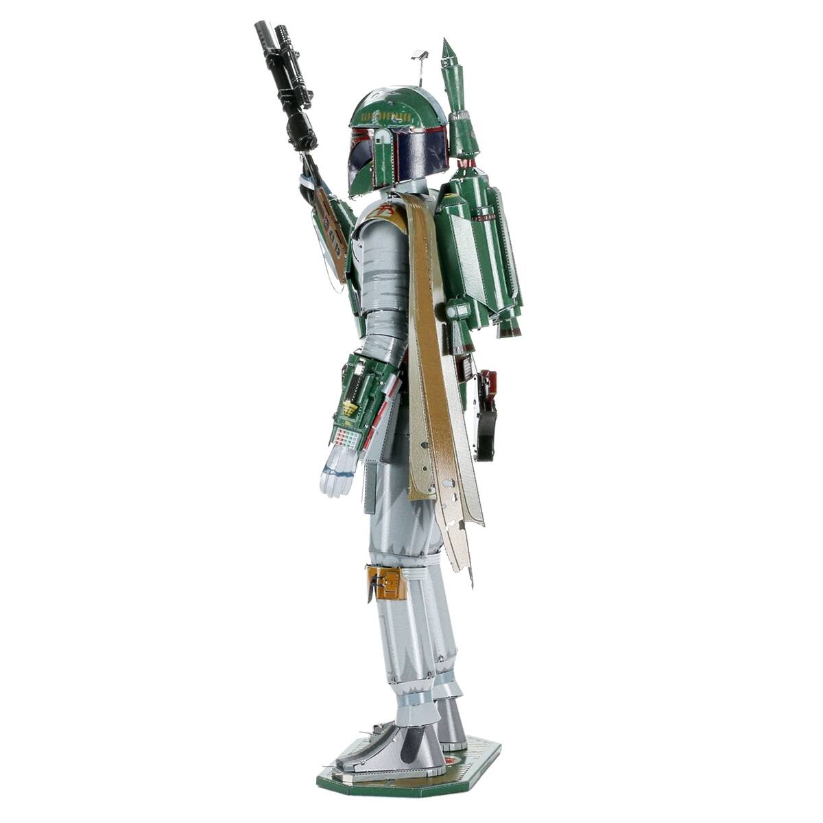 Alt View 2. Metal Earth - Metal Earth Premium Series Star Wars Boba Fett 3D Metal Model Kit Fascinations - Silver.