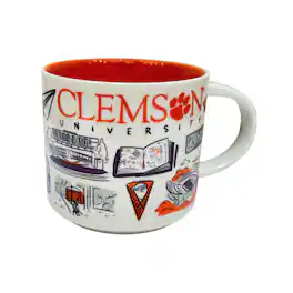 Starbucks - Been There Series Campus Collection Clemson University Ceramic Coffee Mug, 14 Oz - Orange