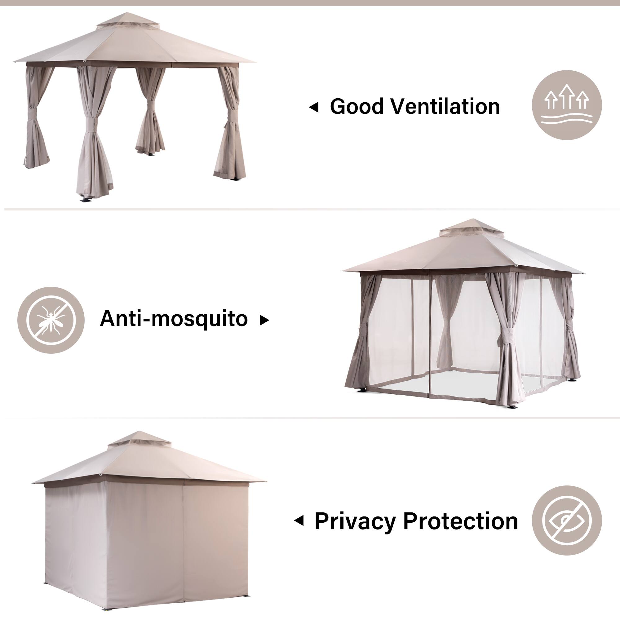 - Good Ventilation
- Anti-mosquito
- Privacy Protection