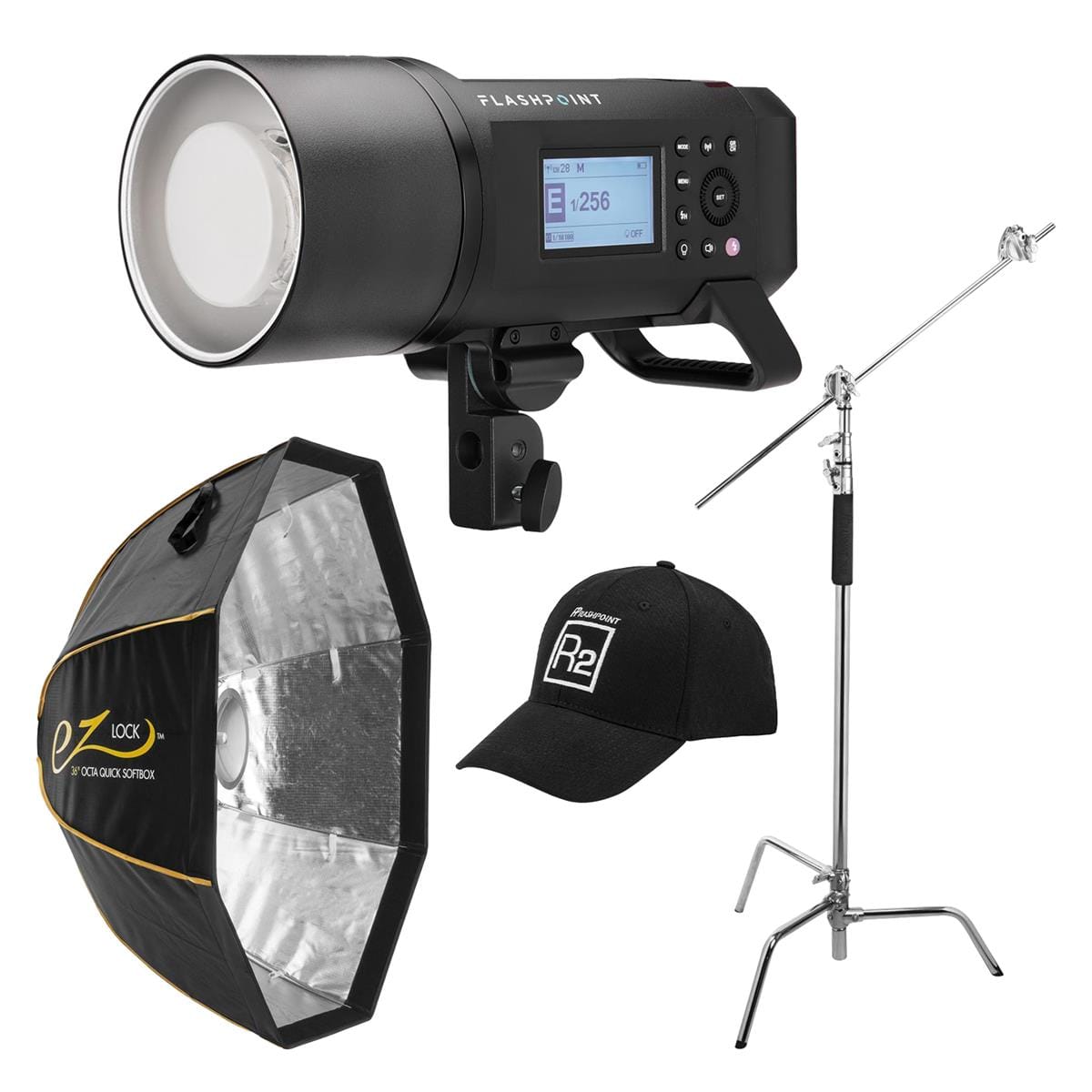 Flashpoint - XPLOR 600PRO R2 TTL Battery-Powered Monolight Kit with Softbox and C-Stand price history on PriceWatchPro