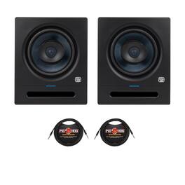PreSonus - Eris Pro 8 8-Inch 2-way Studio Monitor (Pair) with 1/4-Inch TRS Cables